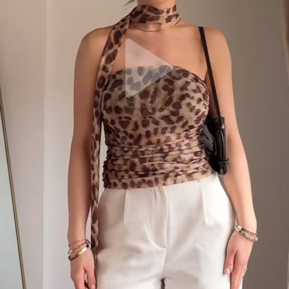 Zara Leopard Print Top